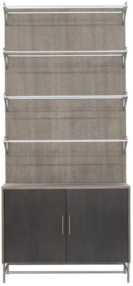 Industrial 4 Shelf Bookcase in Gray by Bellanest.
