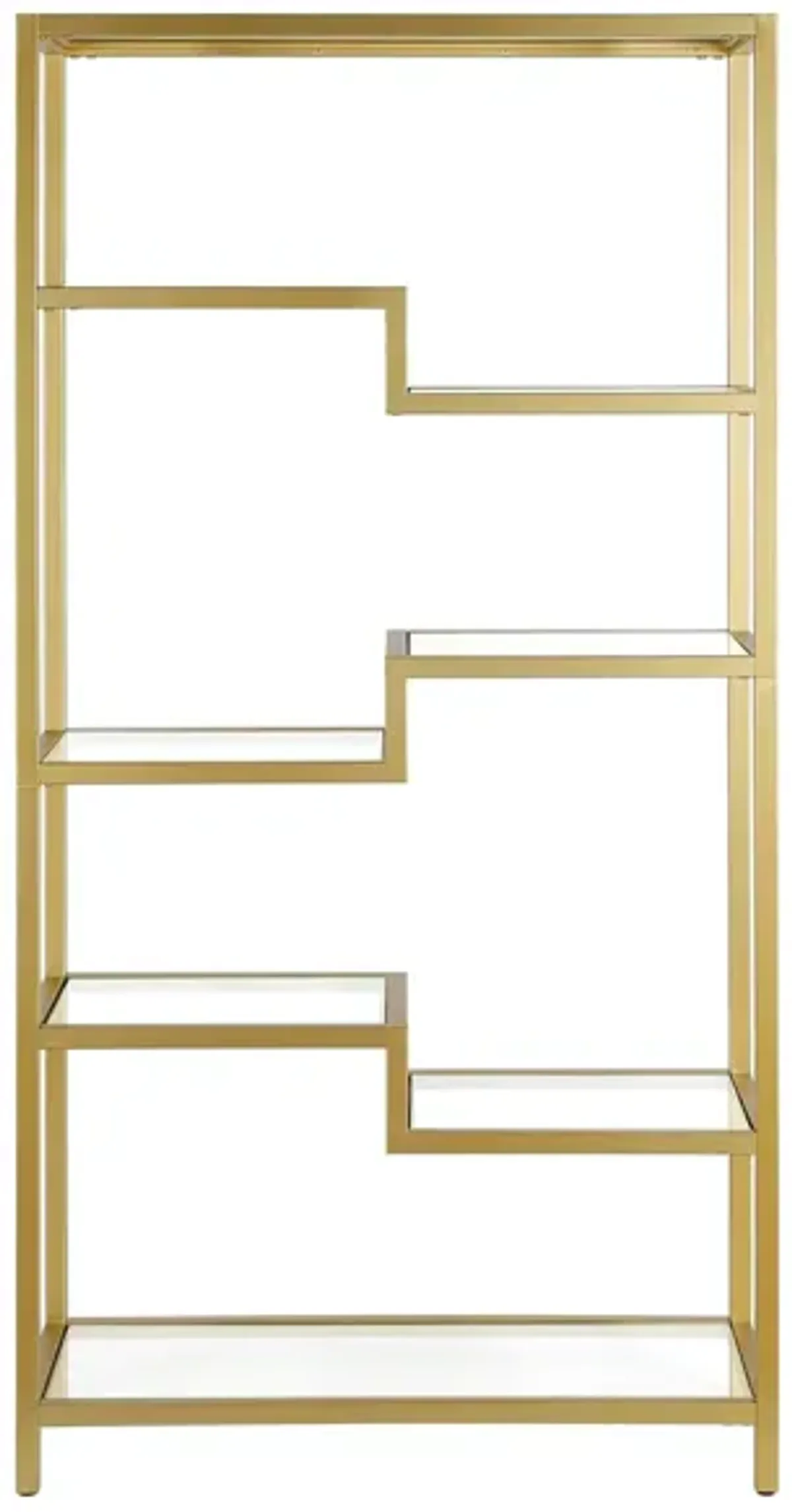 Johann Bookcase in Brass by Hudson & Canal