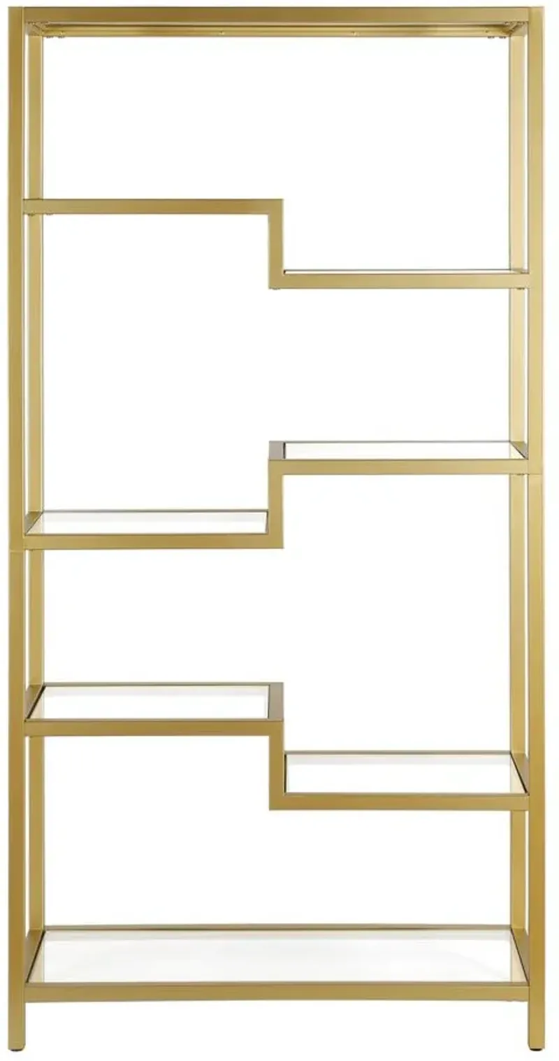 Johann Bookcase in Brass by Hudson & Canal