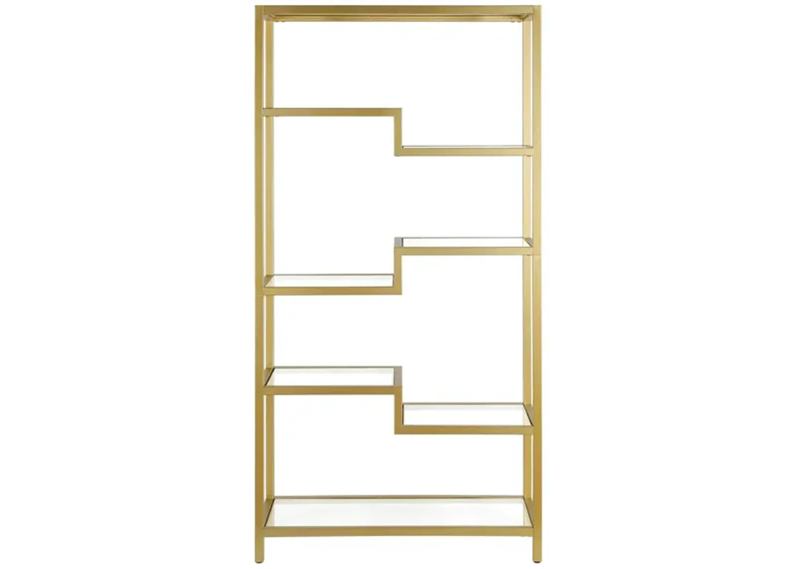 Johann Bookcase in Brass by Hudson & Canal