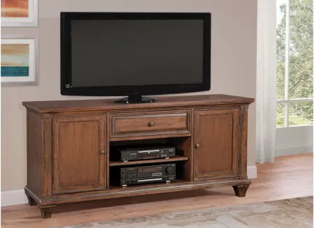 Sedona 66" TV Console in Cinnamon Cherry by American Woodcrafters