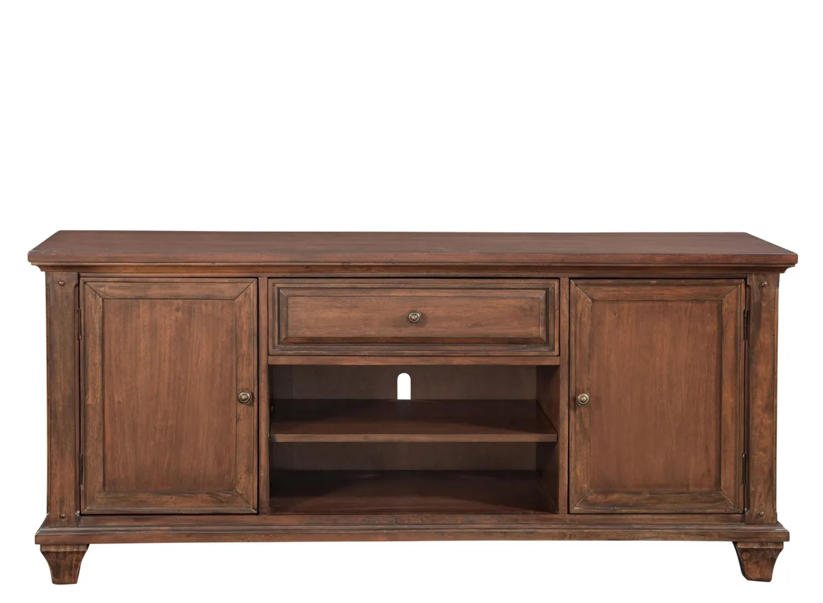 Sedona 66" TV Console in Cinnamon Cherry by American Woodcrafters