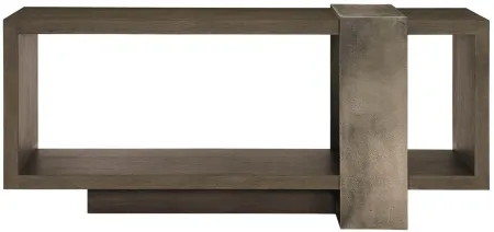 Linea Console Table in Cerused Charcoal by Bernhardt