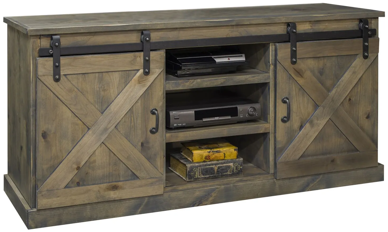 Farmhouse 66" TV Console in Barnwood by Legends Furniture