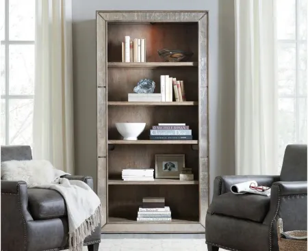 Galactic Bookcase w/ Lighting in White Oak by Hooker Furniture