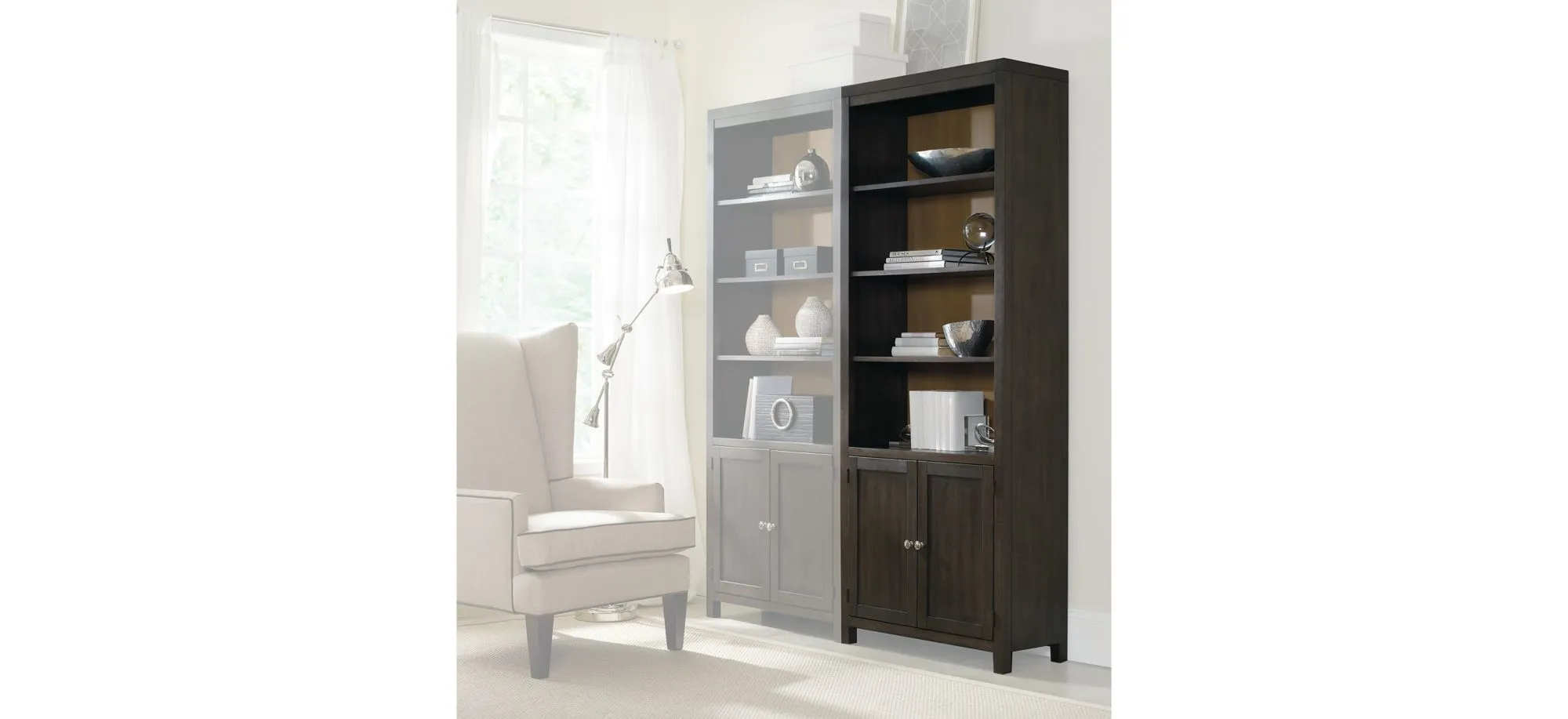 South Park Bunching Bookcase in Grays by Hooker Furniture