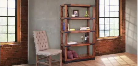 Parota 70" Bookcase in Antique Distressed by International Furniture Direct