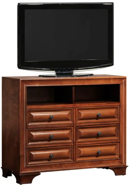 LaVita TV Media Chest in Oak by Glory Furniture