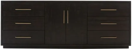 Suki Media Console in Burnished Black by Four Hands