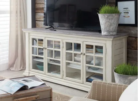 Lagunitas 68in Entertainment Console in White by Hooker Furniture