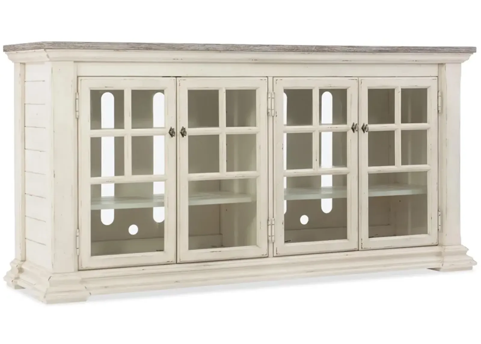 Lagunitas 68in Entertainment Console in White by Hooker Furniture