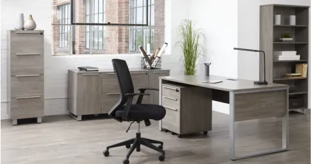 Kalmar 4-Drawer Filing Cabinet in Grey by Unique Furniture