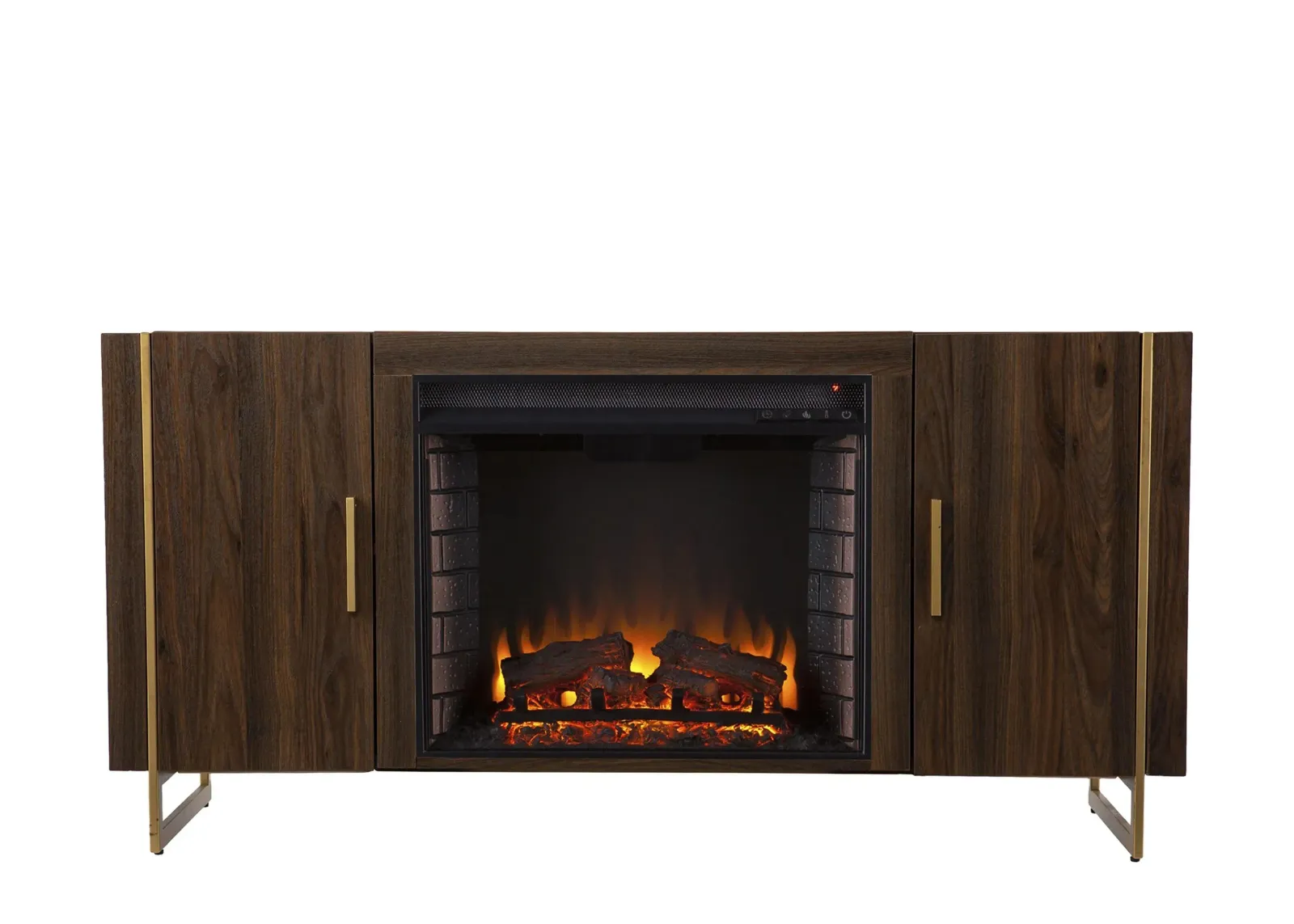 Everly Fireplace Console in Brown by SEI Furniture