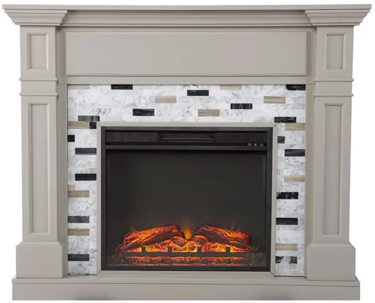 Chester Fireplace in Gray by SEI Furniture