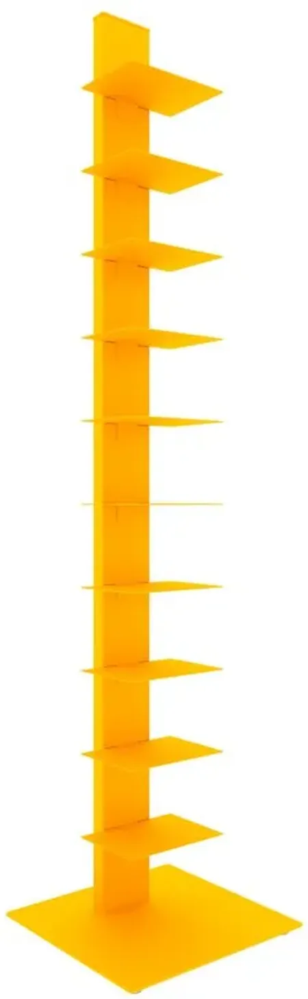 Sapiens 60" Bookcase Tower in Yellow by EuroStyle