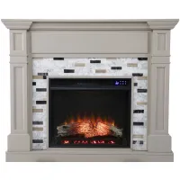 Chester Touch Screen Fireplace in Gray by SEI Furniture