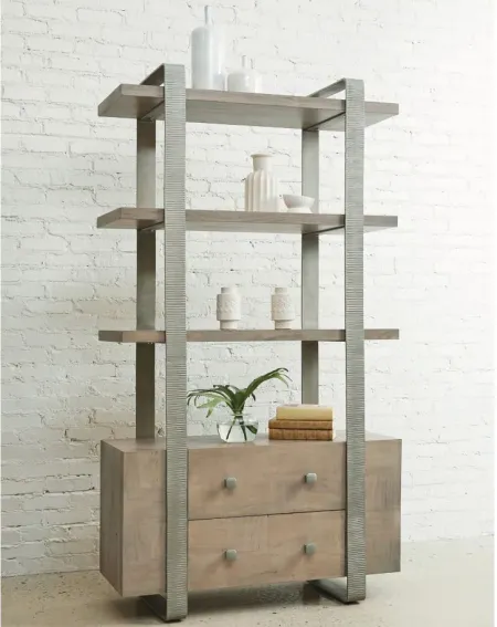 Pulaski Accents Book Shelf in Gray by Samuel Lawrence