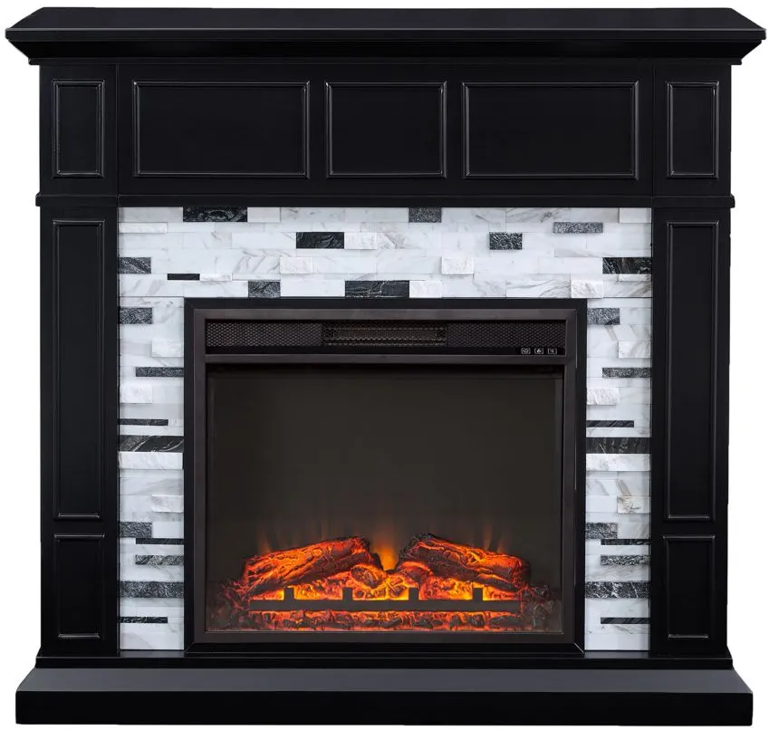 Hadlee Fireplace in Black by SEI Furniture