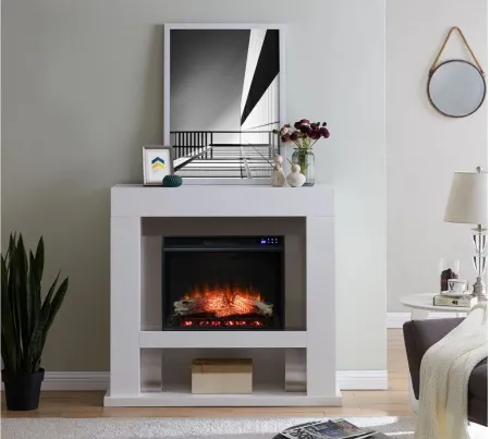 Mildenhall Touch Screen Fireplace in Gray by SEI Furniture