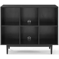 Liam 6 Cube Bookcase in Black by Crosley Brands
