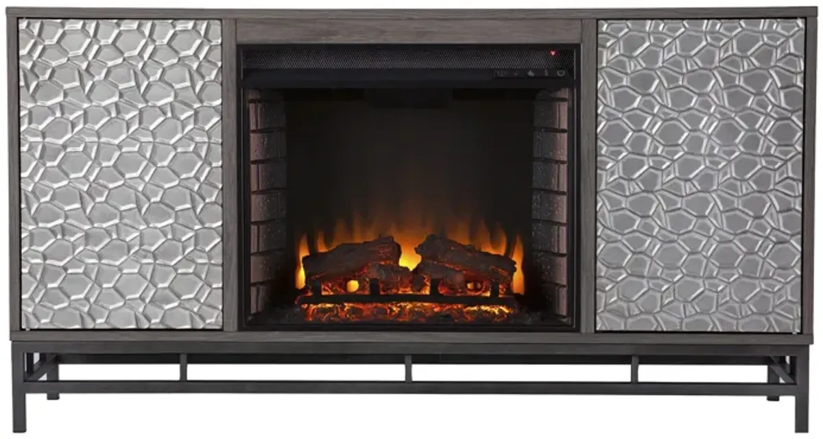 Luciana Fireplace Console in Gray by SEI Furniture