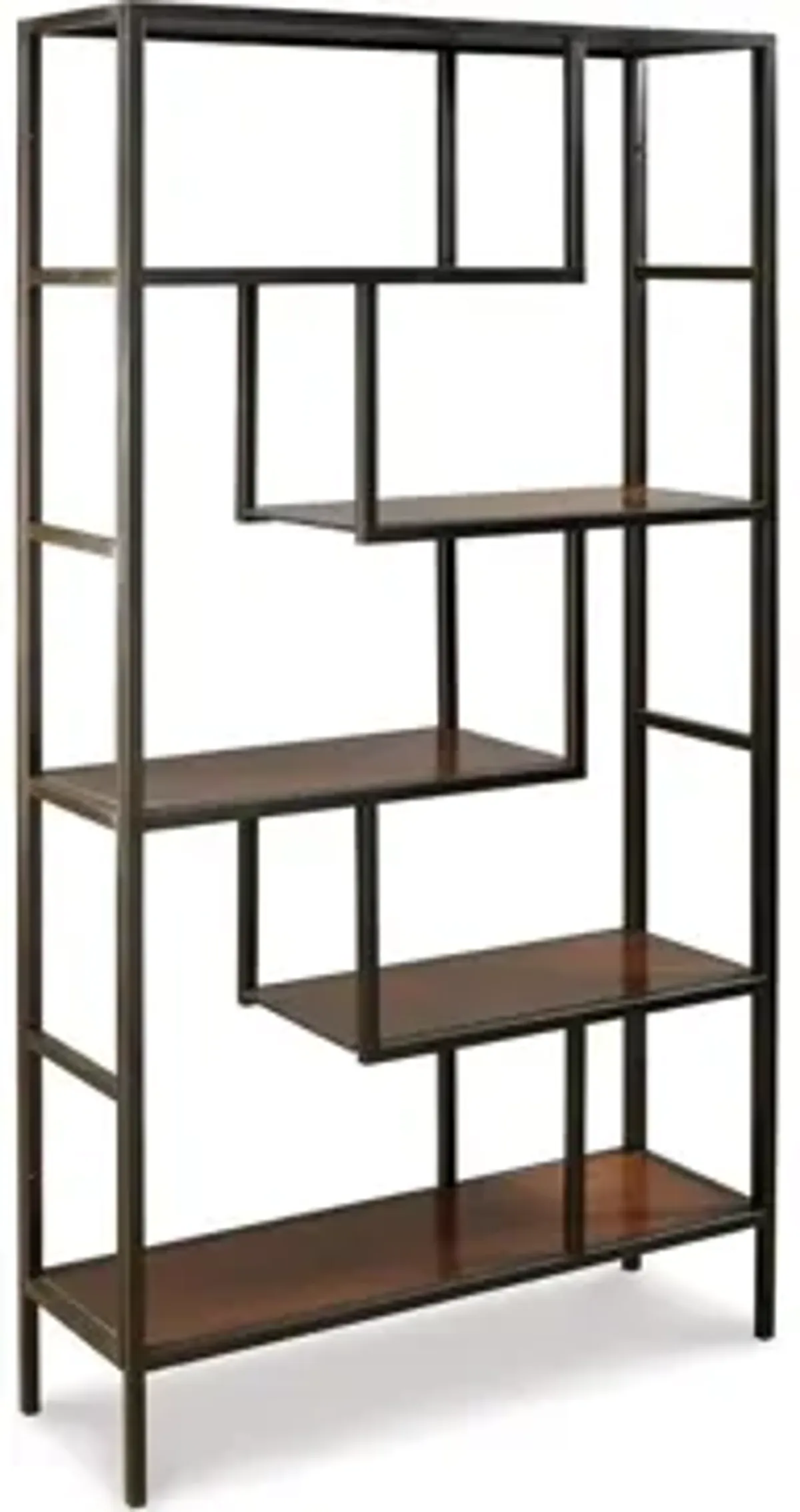 Frankwell Bookcase in Brown/Black by Ashley Furniture