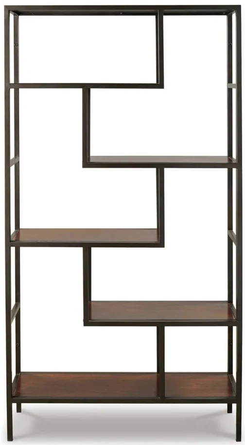 Frankwell Bookcase in Brown/Black by Ashley Furniture