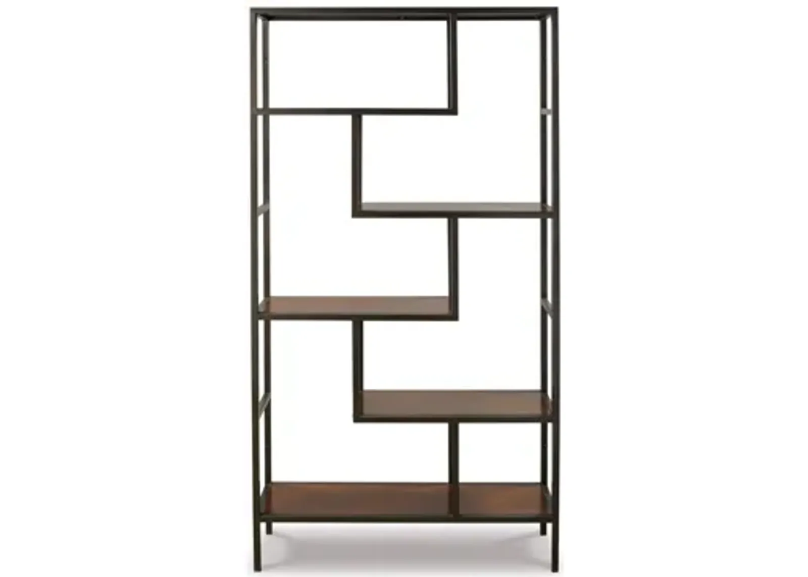 Frankwell Bookcase in Brown/Black by Ashley Furniture