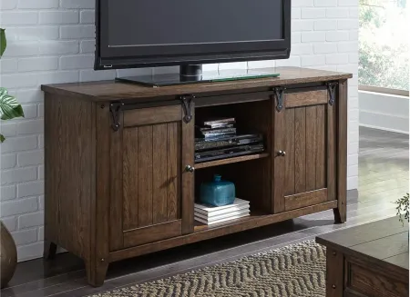 Lake House TV Console in Dark Brown by Liberty Furniture