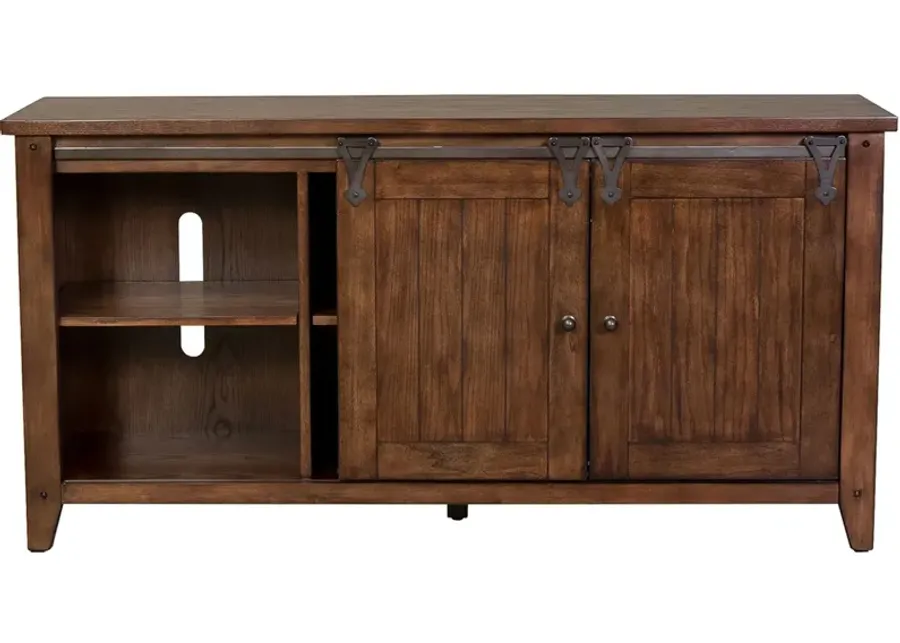 Lake House TV Console in Dark Brown by Liberty Furniture