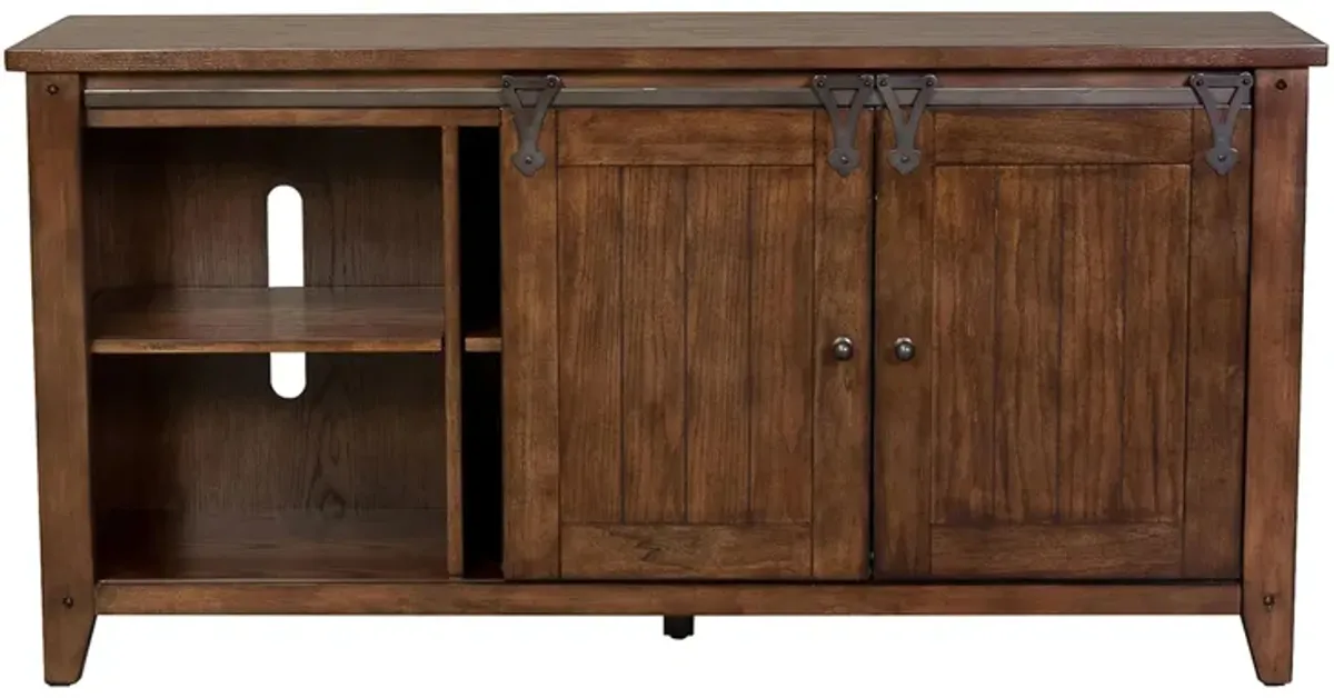 Lake House TV Console in Dark Brown by Liberty Furniture