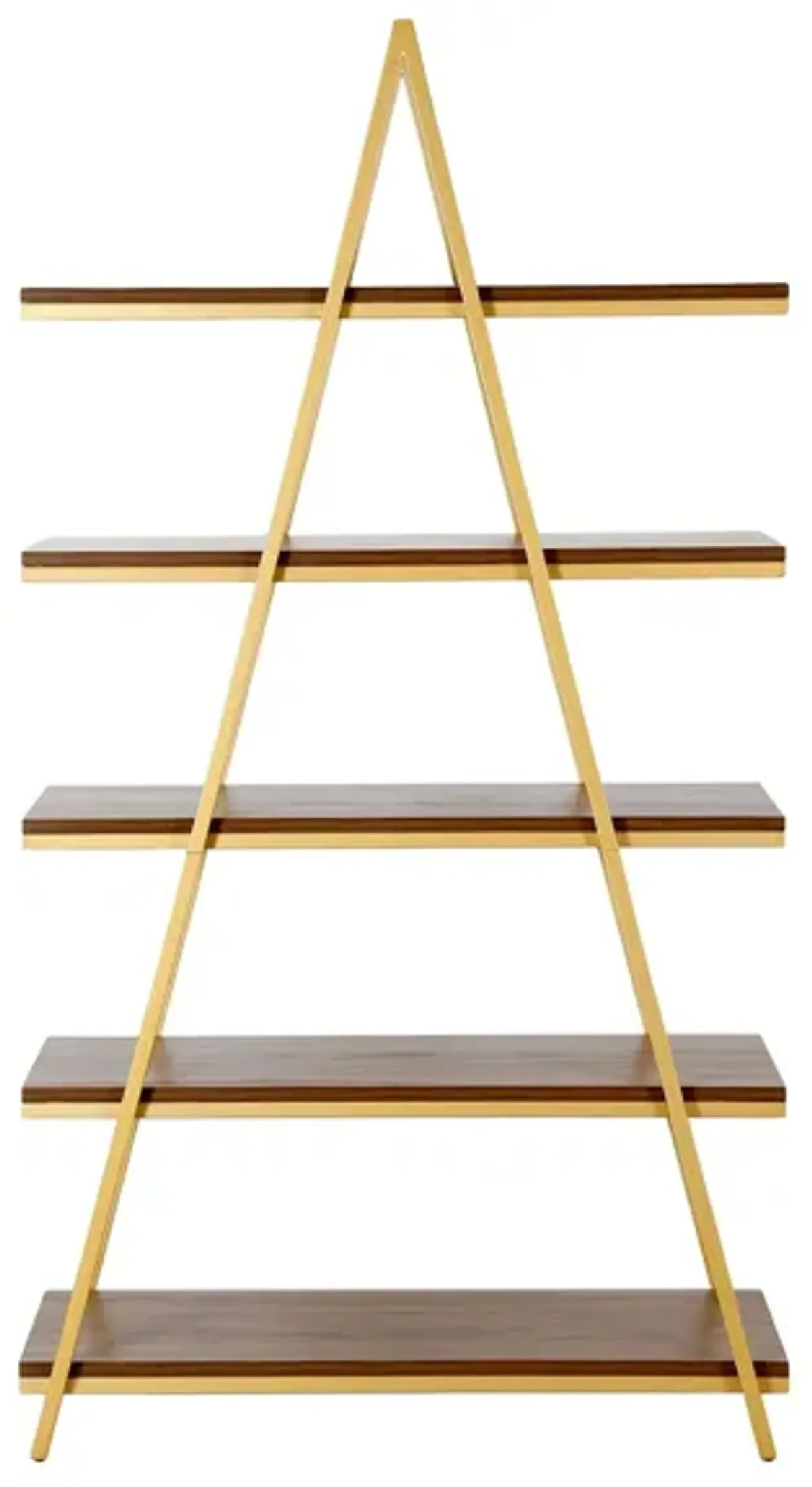 Conry Bookcase in Gold/Walnut by Hudson & Canal