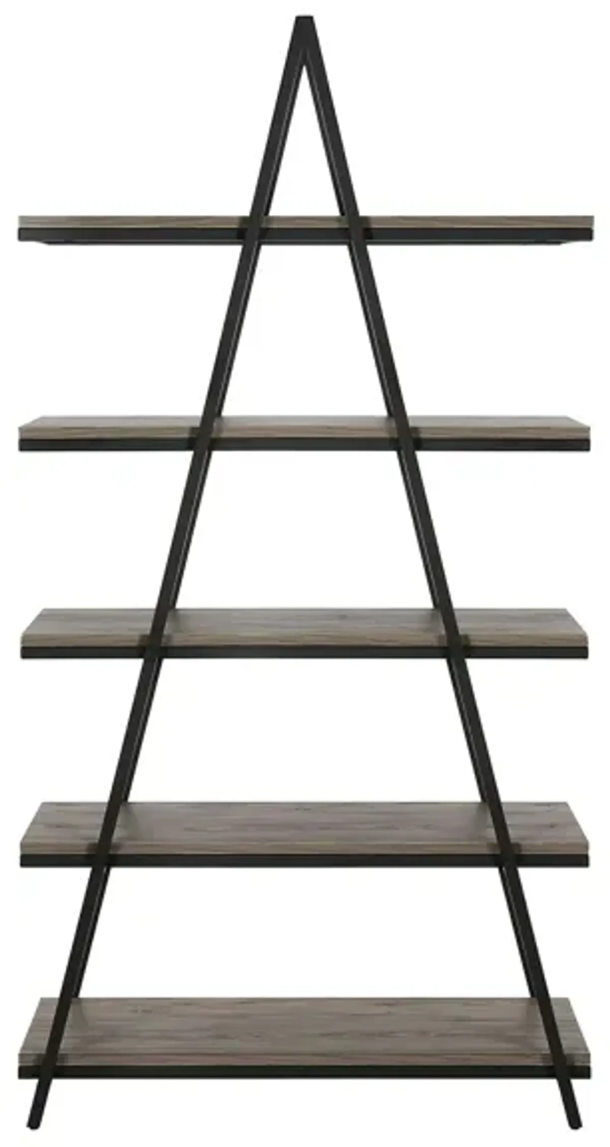 Conry Bookcase in Blackened Bronze/Antiqued Gray Oak by Hudson & Canal