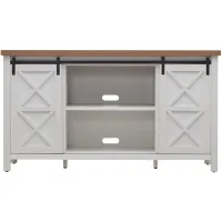 Elmwood TV Stand in White/Golden Oak by Hudson & Canal
