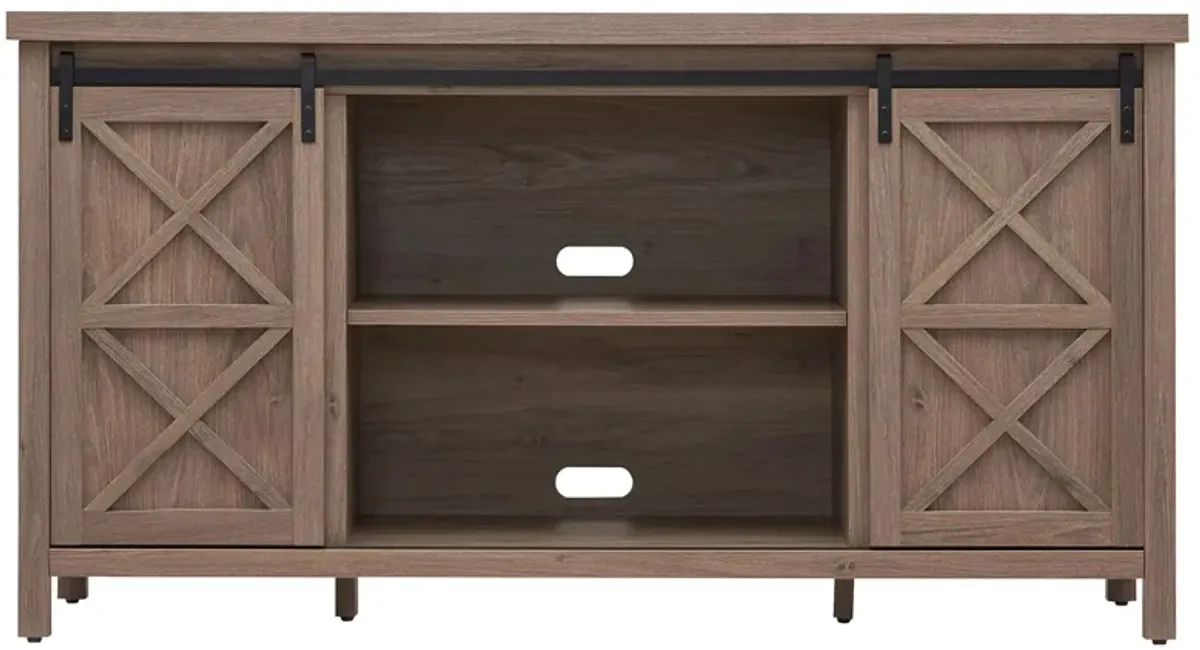 Elmwood TV Stand in Antiqued Gray Oak by Hudson & Canal