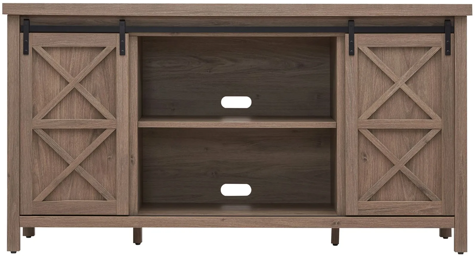 Elmwood TV Stand in Antiqued Gray Oak by Hudson & Canal
