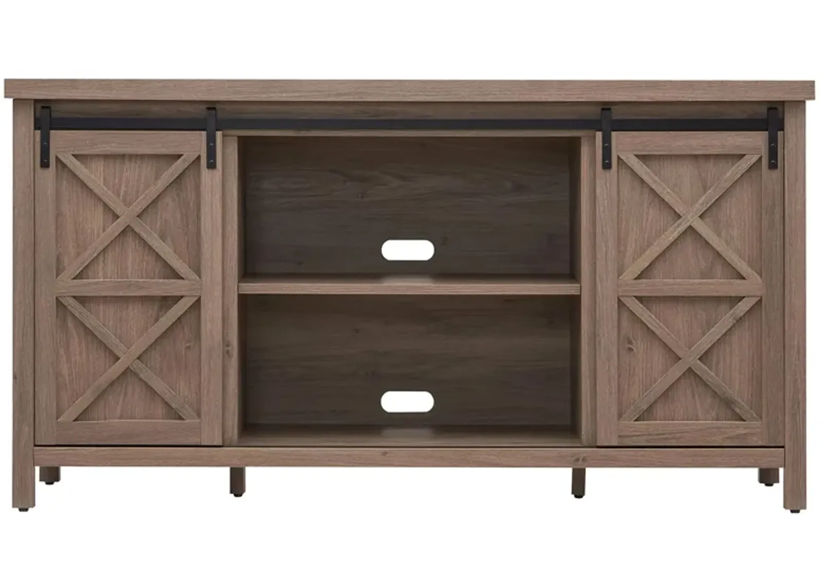 Elmwood TV Stand in Antiqued Gray Oak by Hudson & Canal