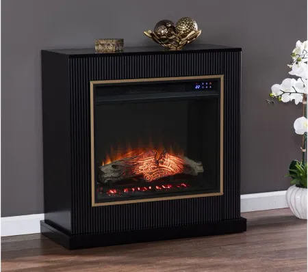 Edmonton Touch Screen Fireplace in Black by SEI Furniture