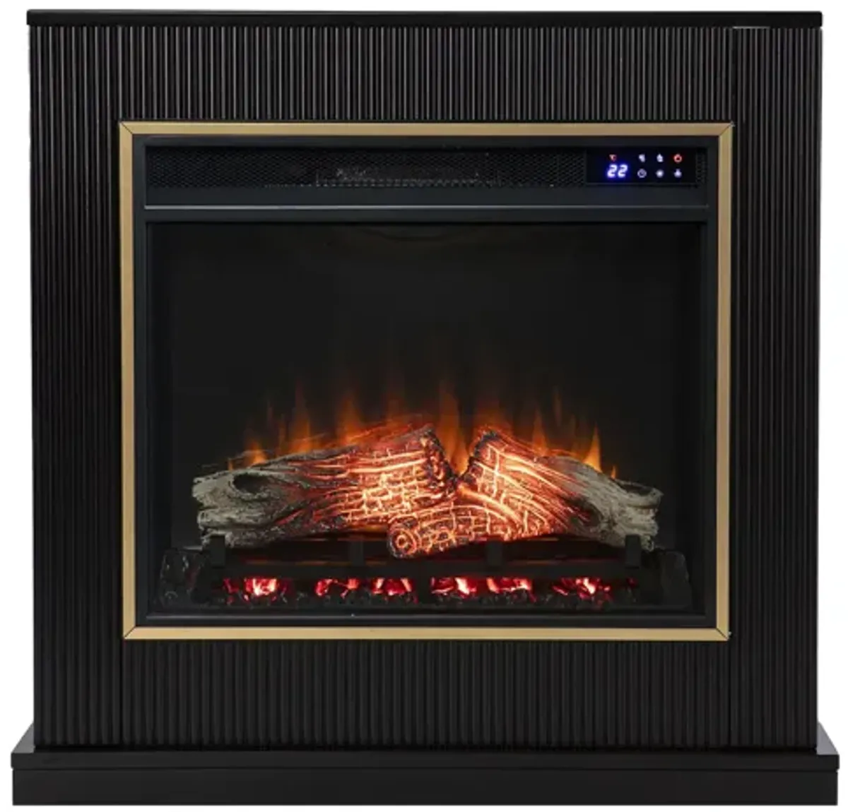 Edmonton Touch Screen Fireplace in Black by SEI Furniture