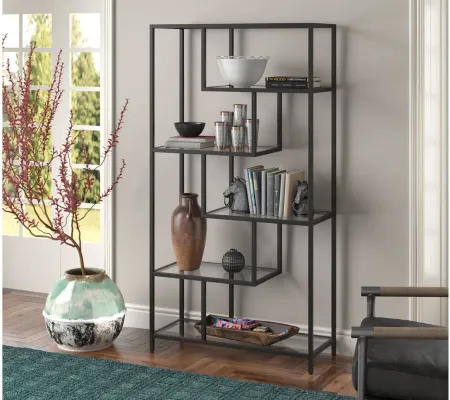 Carrie Lane Bookcase in Blackened Bronze by Hudson & Canal