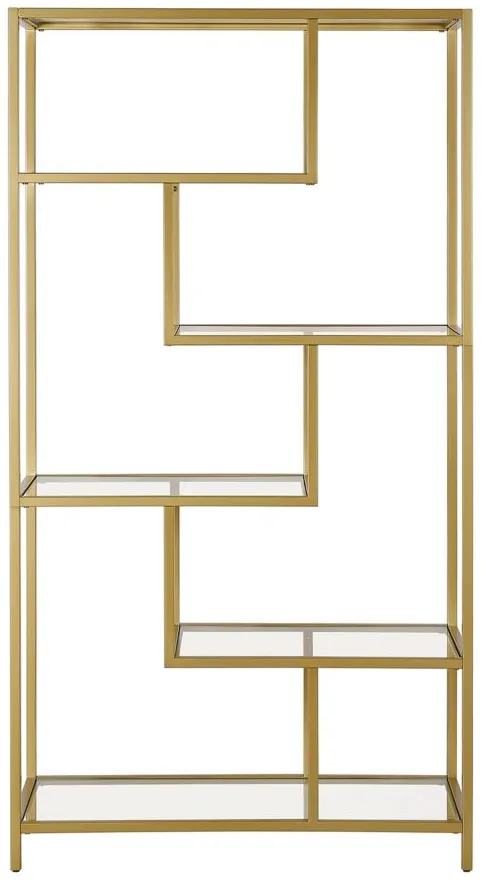 Carrie Lane Bookcase in Gold by Hudson & Canal