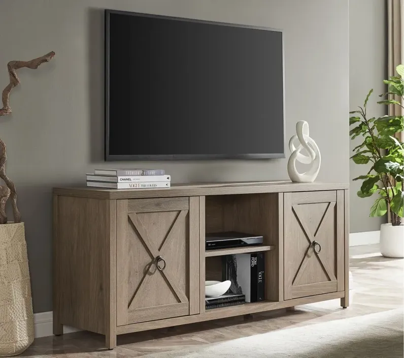 Taylor TV Stand in Antiqued Gray Oak by Hudson & Canal