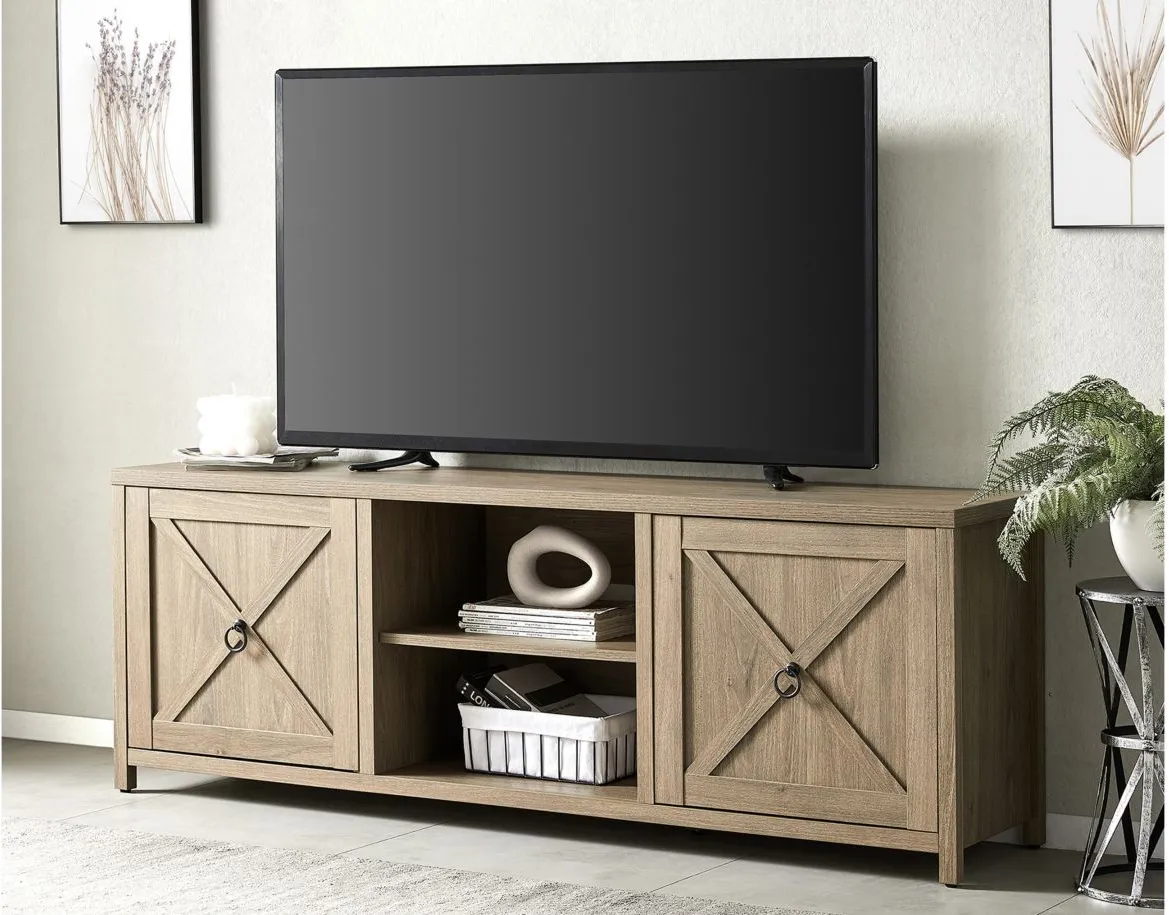 Taylor TV Stand in Antiqued Gray Oak by Hudson & Canal