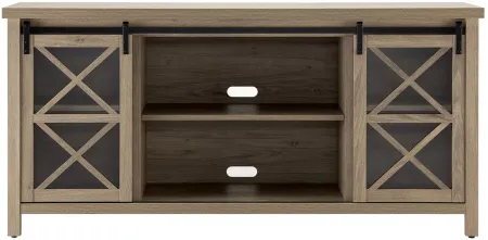 Smith TV Stand in Antiqued Gray Oak by Hudson & Canal