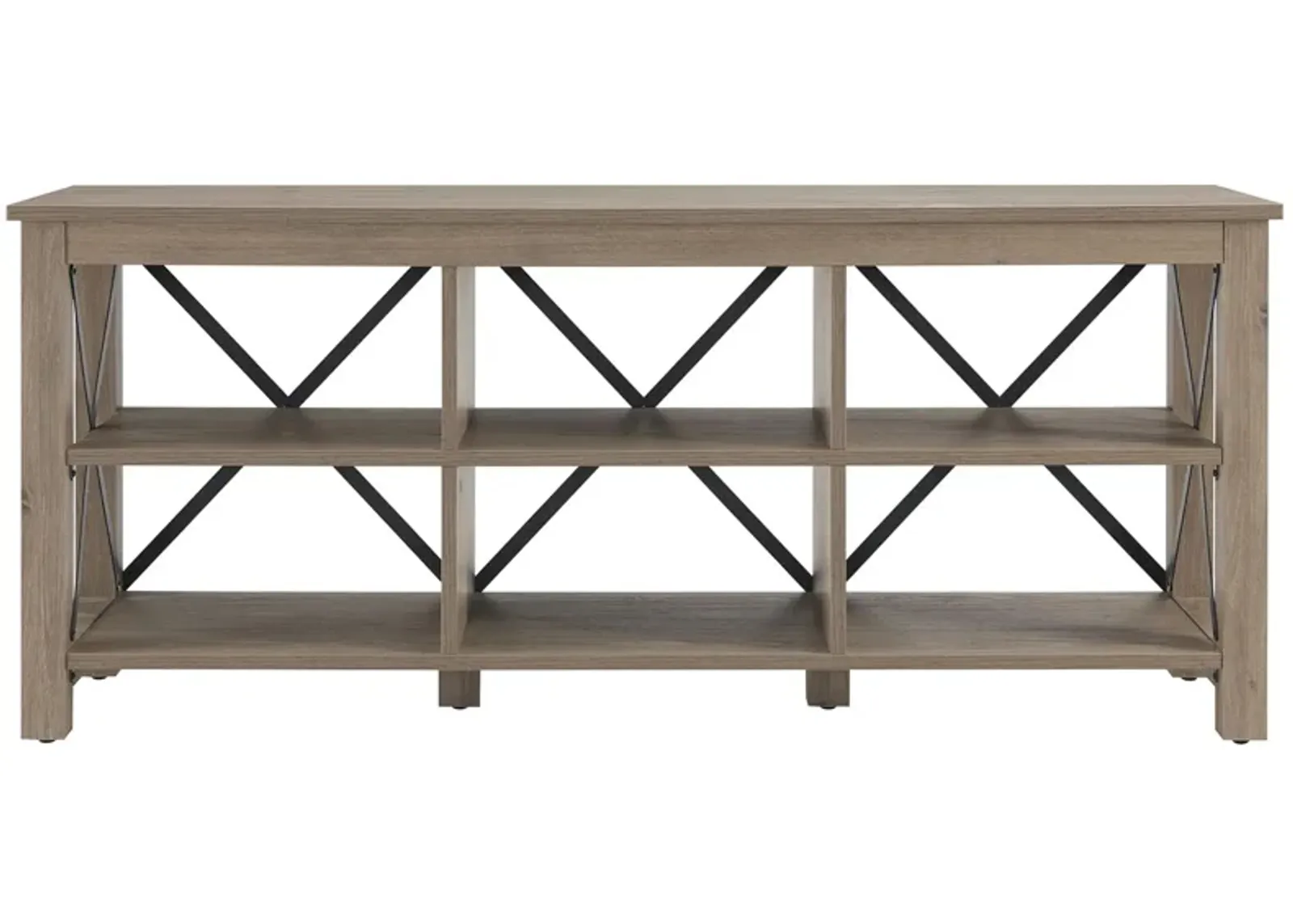 Paisley TV Stand in Antiqued Gray Oak by Hudson & Canal