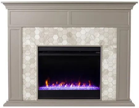 Payton Color Changing Fireplace in Gray by SEI Furniture
