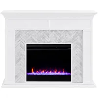 Payton Color Changing Fireplace in White by SEI Furniture