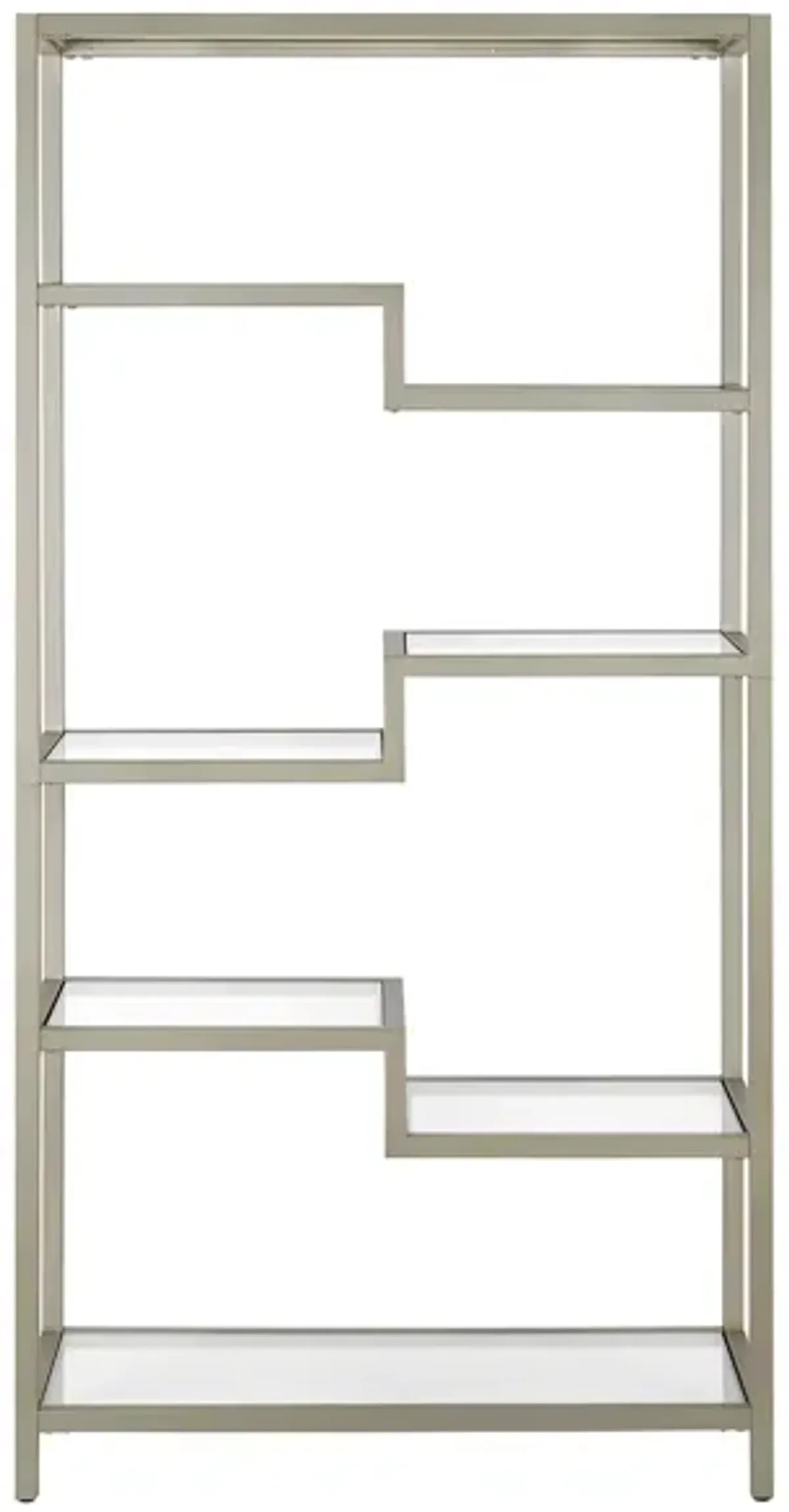 Johann Bookcase in Satin Nickel by Hudson & Canal