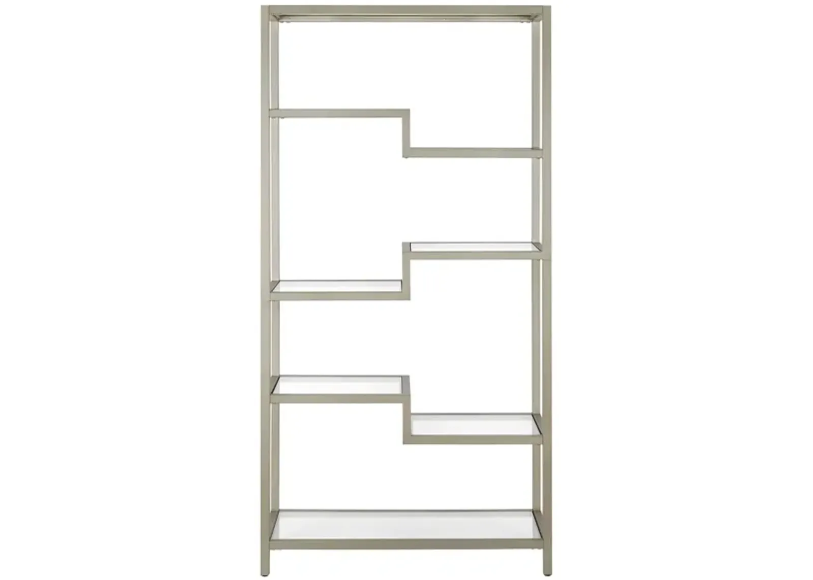 Johann Bookcase in Satin Nickel by Hudson & Canal