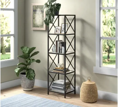 Dione Bookcase in Blackened Bronze by Hudson & Canal